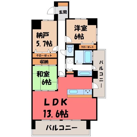 サーパス御本丸公園の物件間取画像